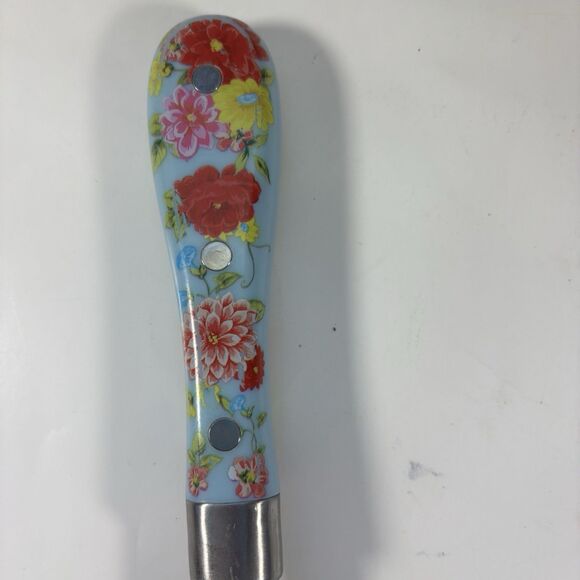 The Pioneer Woman Floral Slotted Spatula Turner Teal Blue Kitchen Utensil 2017 - Picture 7 of 7